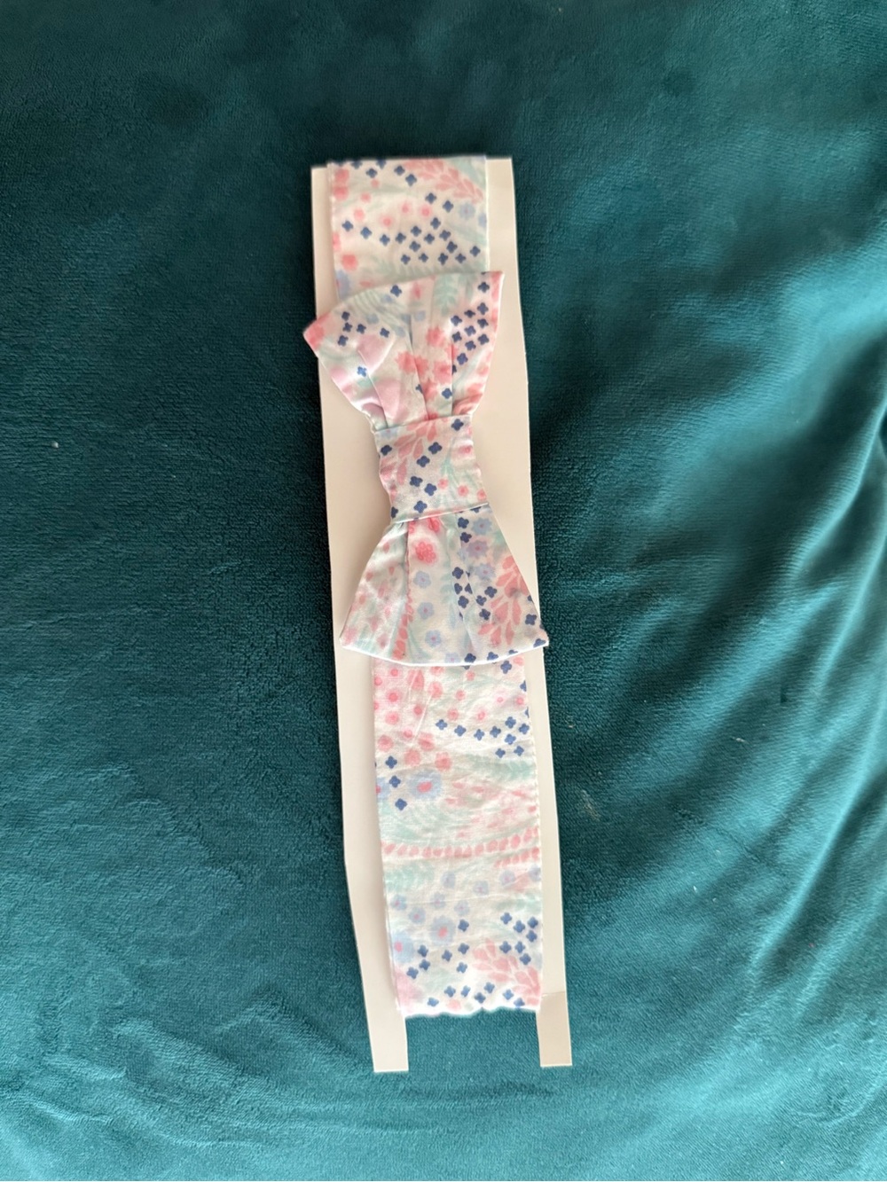 Jacadi Paris Baby Girl Floral Bow Headband Size T1 Pastel Blue Pink Cream